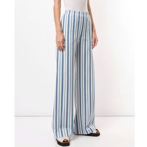 JIL SANDER+ Striped Cotton Wide Leg Pants Trousers Size XS